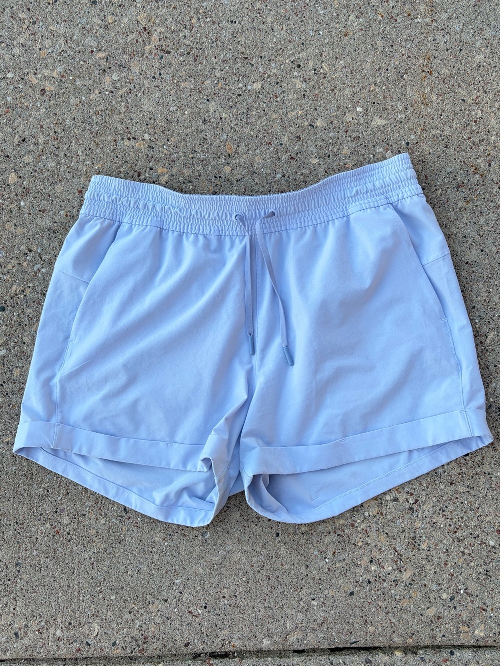 Lululemon baby blue spring break away athletic shorts workout bottoms